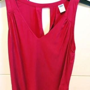 Old Navy Women's Pink V-Neck Sleeveless Top XS